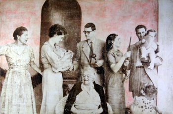 "Sesnon Family, 1958" Mixed Media by Molly Cliff Hilts